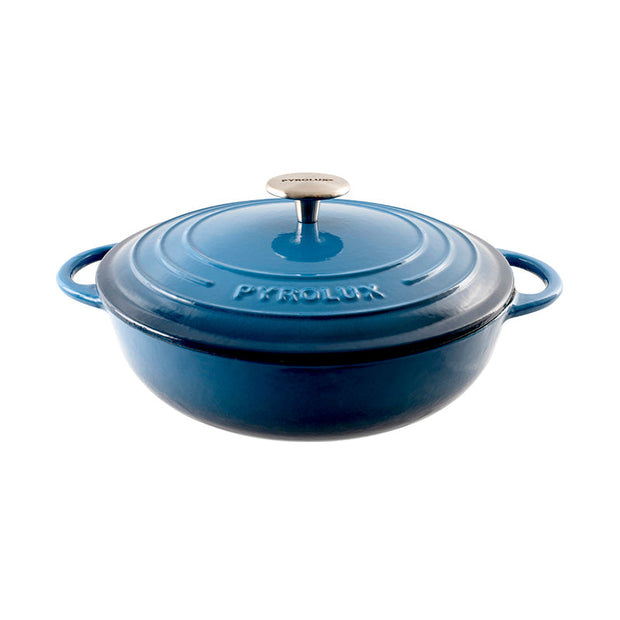 Pyrochef Low Chef Pan 24cm/2.5L - Ocean Blue